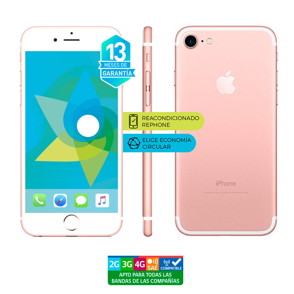Celular Apple Iphone 7 32GB 4.7" Reacondicionado Rosado Liberado