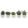 Set 5 Plantas Artificiales Urban Products Plástico Verde 5 x 5 cm