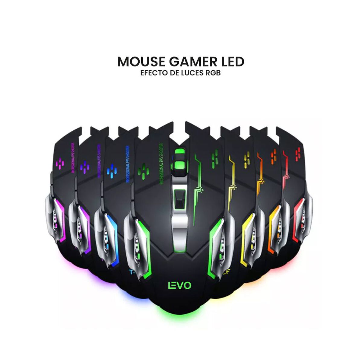 Mouse Gamer Levo USB Negro