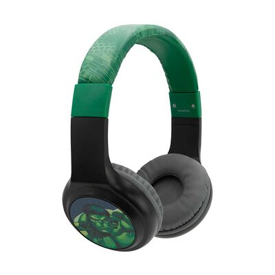 Audífonos Bluetooth Over Ear Disney Hulk Negro Verde