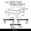 Cama Europea Latam Home 1 Plaza Zen Top Foam Soft Velvet Pistacho