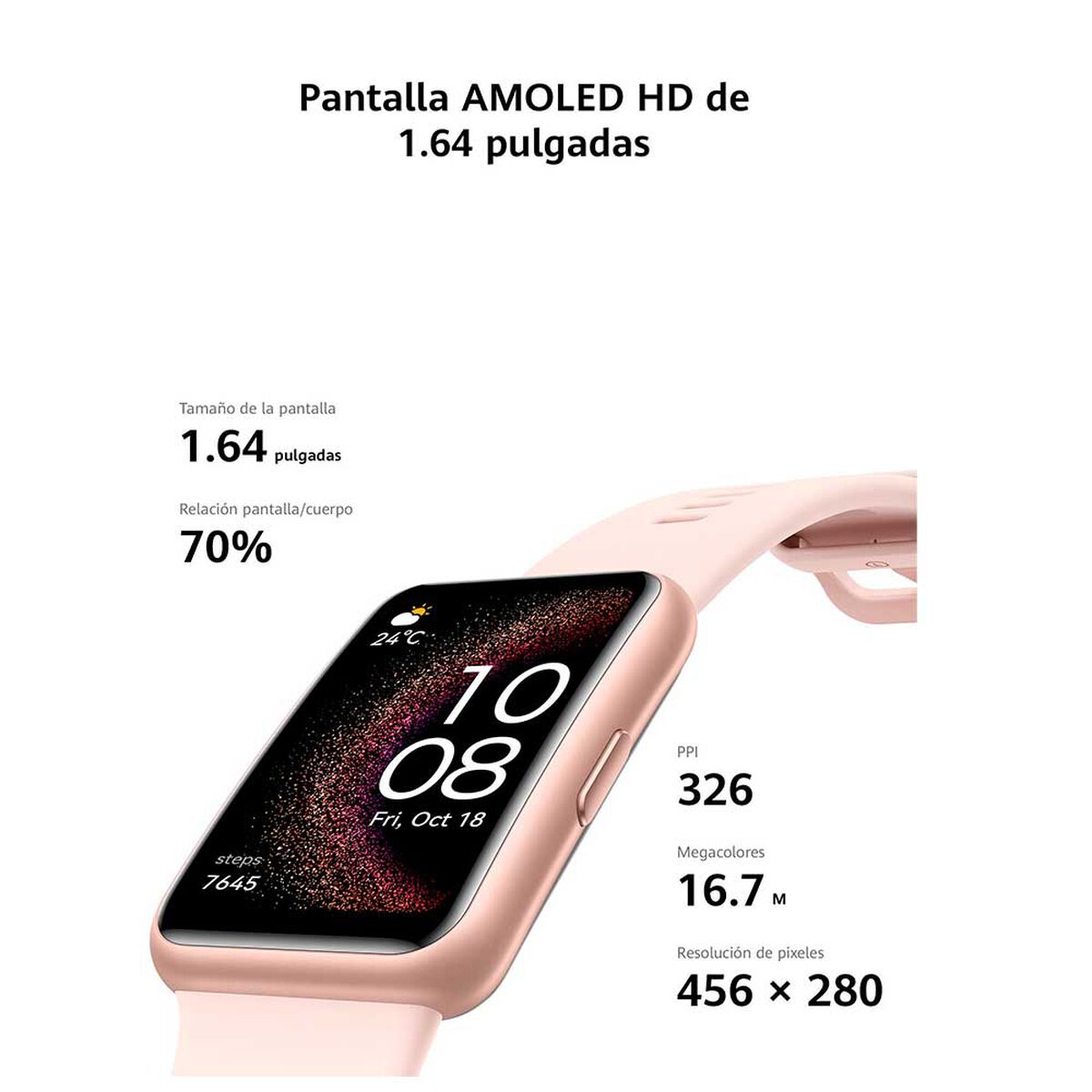 Smartwatch Huawei FIT SE Pink 1,64" Rosado