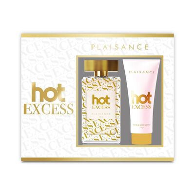 Set Perfume Hot Excess EDP 100 ml con Hand Body Lotion Plaisance