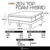 Cama Europea Latam Home Base Dividida 2 Plazas Zen Top Foam Hybrid Velvet Beige
