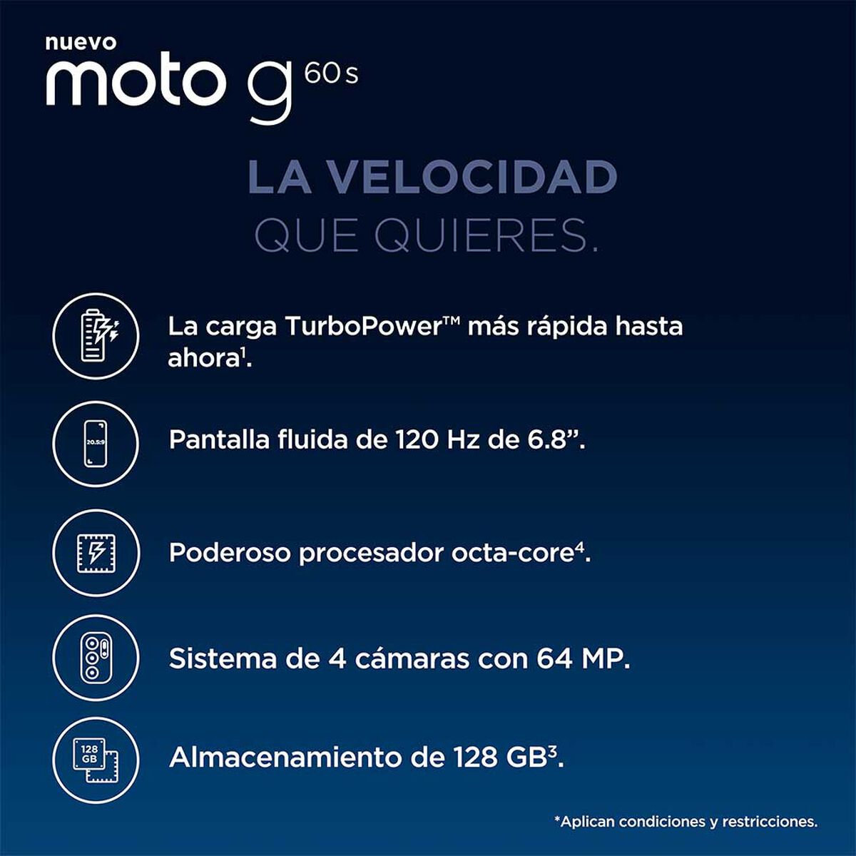 Celular Motorola Moto G60s 128GB 6,8" Azul Wom
