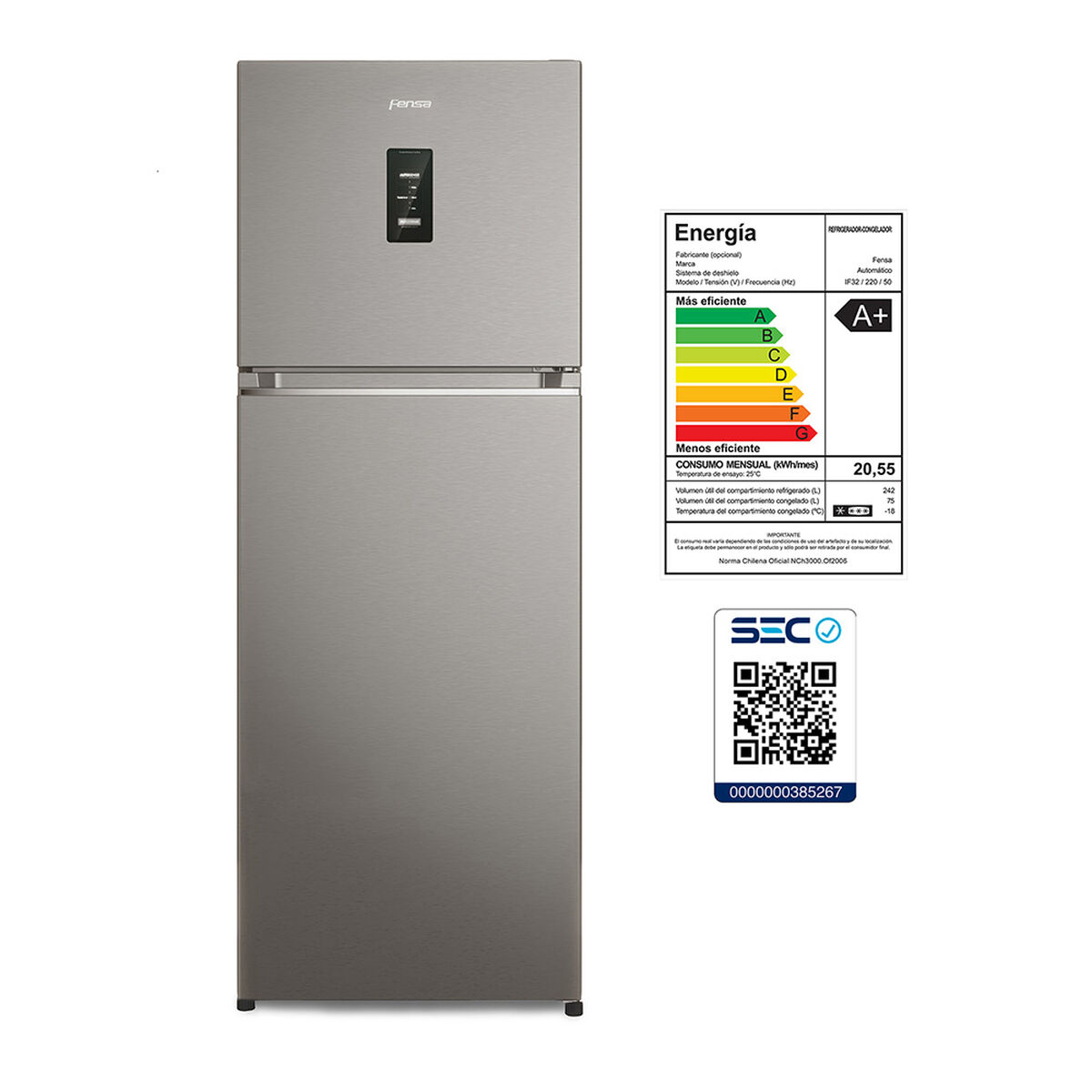 Refrigerador No Frost Fensa IF32 317 lts.