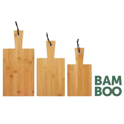 Set 3 Tablas de Cortar Urban Products Bambú Café