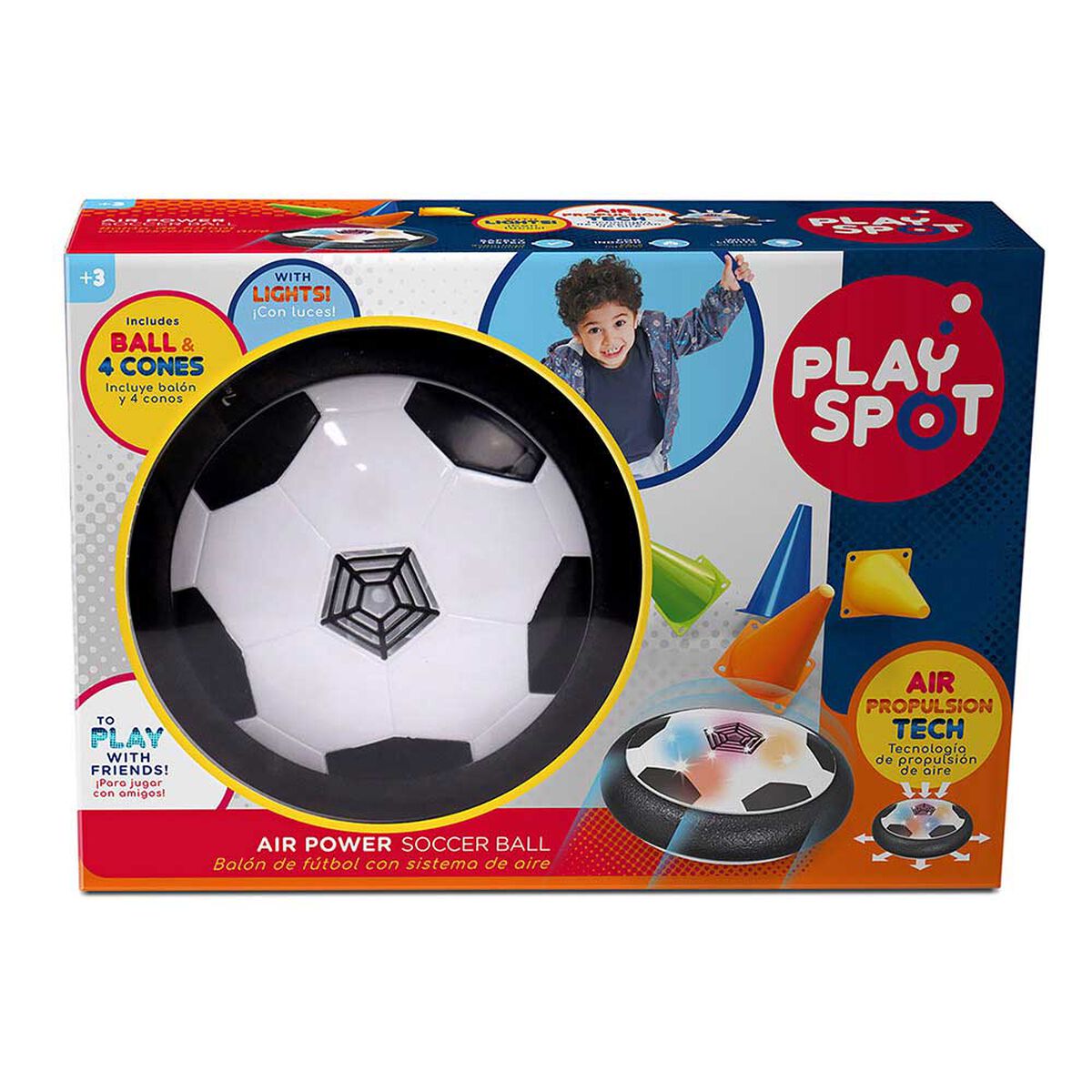 Balón de Fútbol con Sistema de Aire y Luces Play Spot