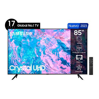 LED 85" Samsung CU7000 Smart TV 4K UHD 2023