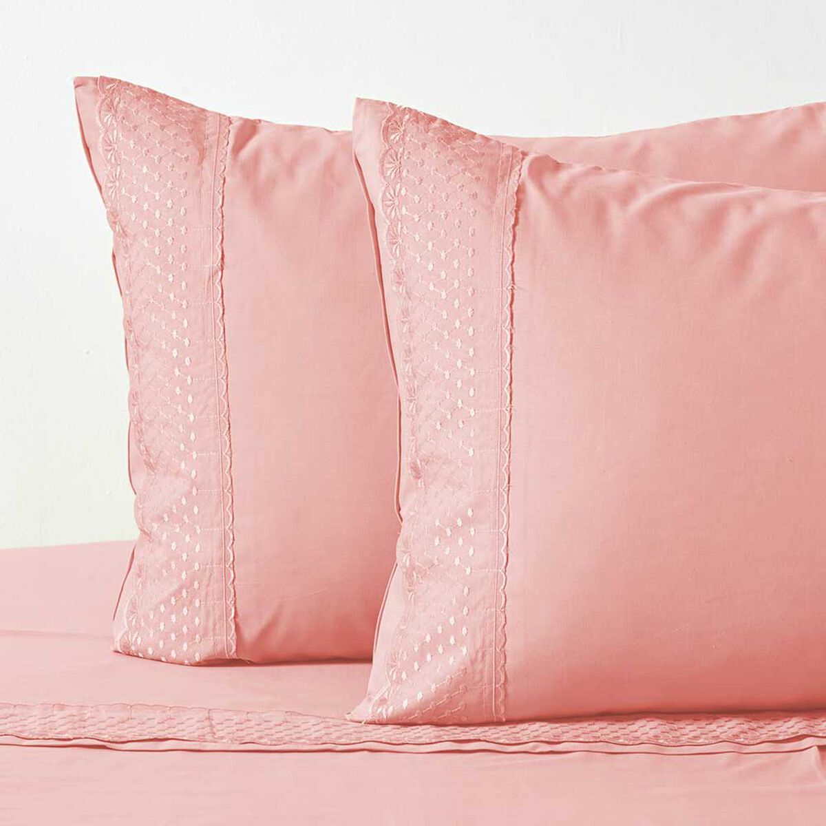 Juego de sábanas catiónicas rosa y blanco – La Mia Stanza