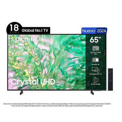 LED 65" Samsung Crystal DU8000 Smart TV 4K UHD 2024