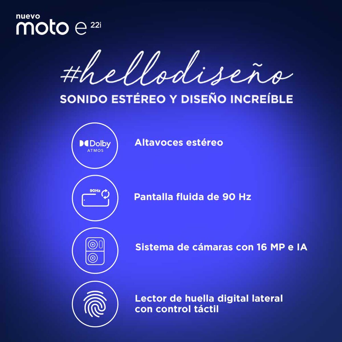 Celular Motorola Moto E22i 64GB 6,51" Blanco Liberado