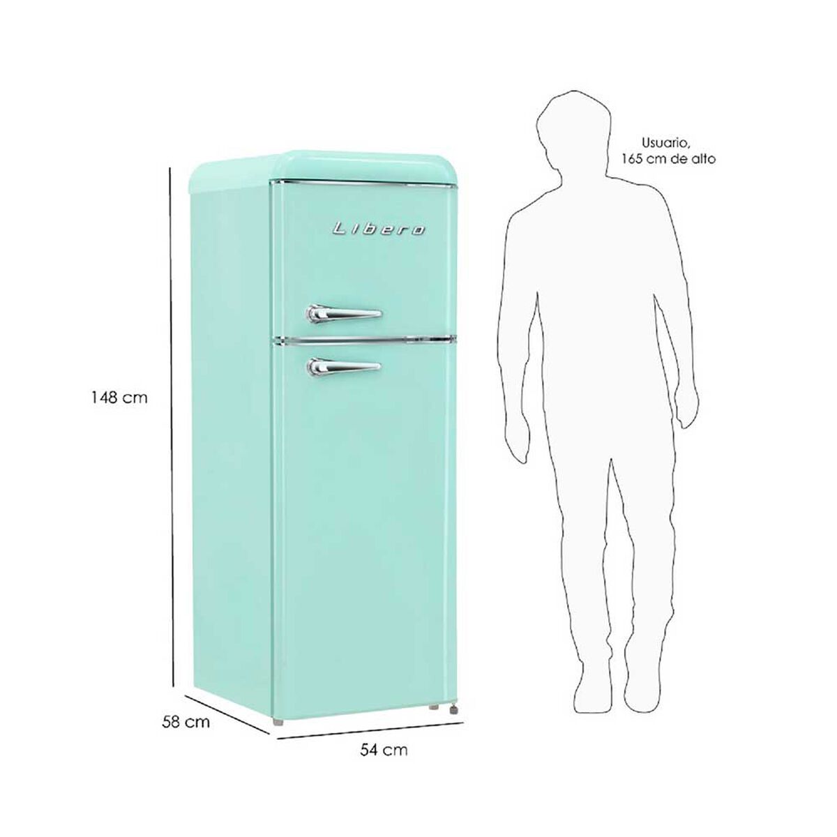 Refrigerador Frío Directo Libero LRT-210DFMR 203 lts.