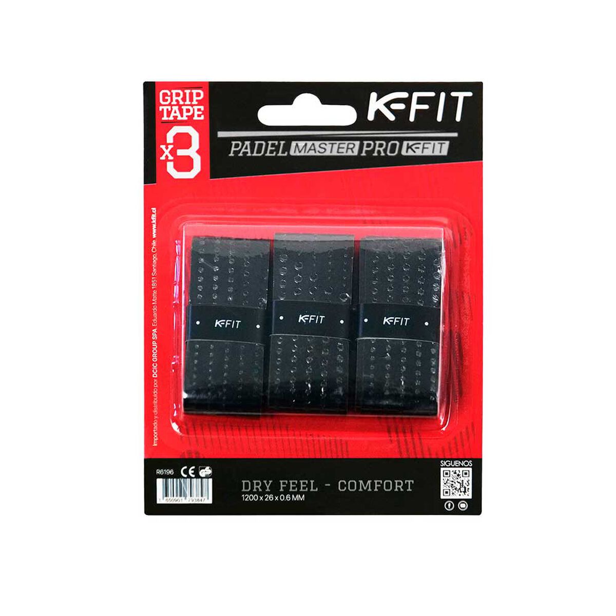 Over Gripp K-FIT Negro Pack 9 Unidades