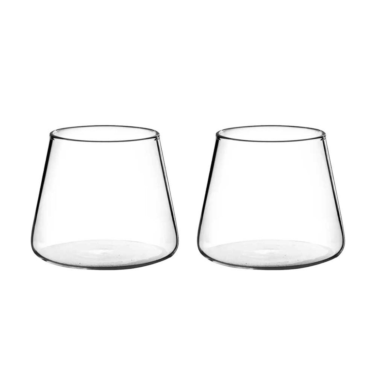 Set 2 Vasos de Vidrio Estilo Japonés Simplit 320 ml