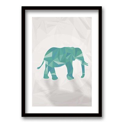 Cuadro Decorativo Retela Elephant Green 70 x 50 cm