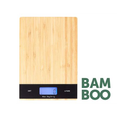Balanza de Cocina Digital Urban Products Bambú Café Oscuro  Hasta 5 kg