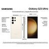 Celular Samsung Galaxy S23 Ultra 256GB 6,8" Cream Liberado
