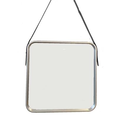 Espejo Plástico Vgo con Correa 40 x 40 cm Dorado