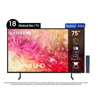 LED 75" Samsung Crystal DU7000 Smart TV 4K UHD 2024