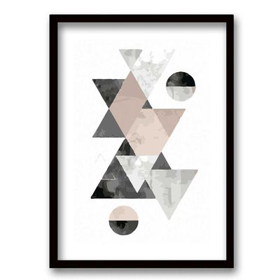 Cuadro Decorativo Retela Triangle Gray 50 x 35 cm