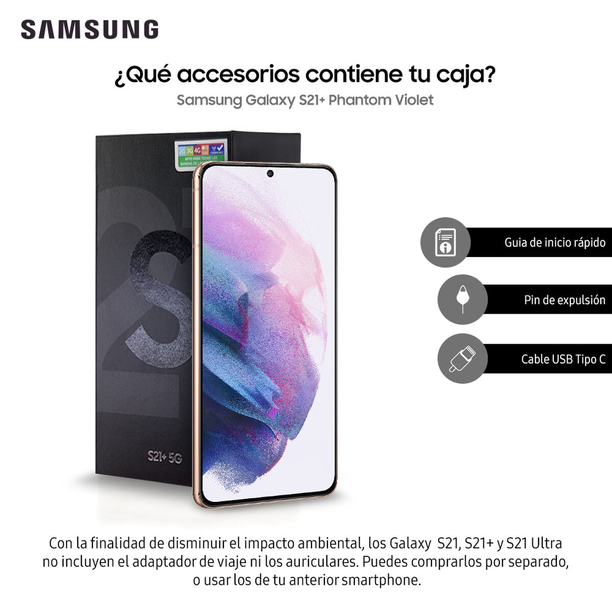 Celular Samsung Galaxy S21+ 128GB 6,7" Phantom Violet Liberado