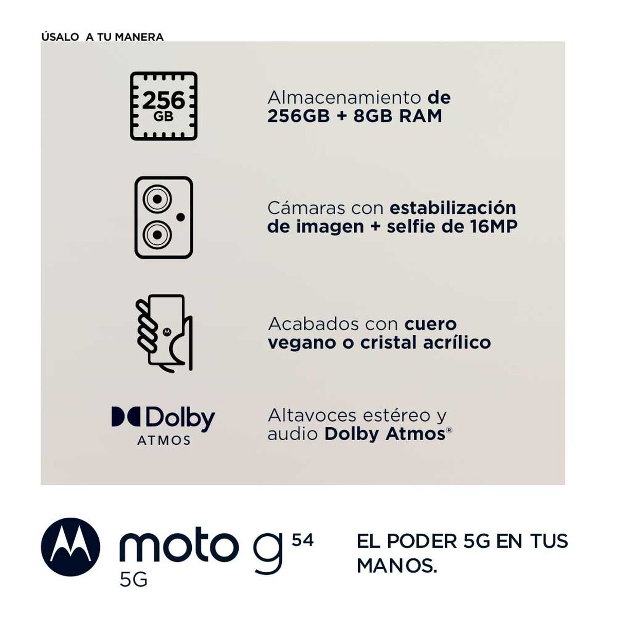 Celular Motorola Moto G54 5G 256GB 6,49" Azul Indigo Liberado