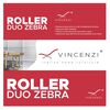 Roller Duo Lino Vincenzi R1706 Blanco Oats 120 x 120 cm