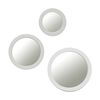 Set 3 Espejos Plástico Vgo para Colgar Circular 23-17-17 cm Blanco