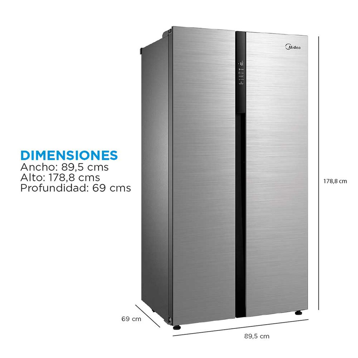Refrigerador Side by Side Midea MDRS710FGE46 525 lts.