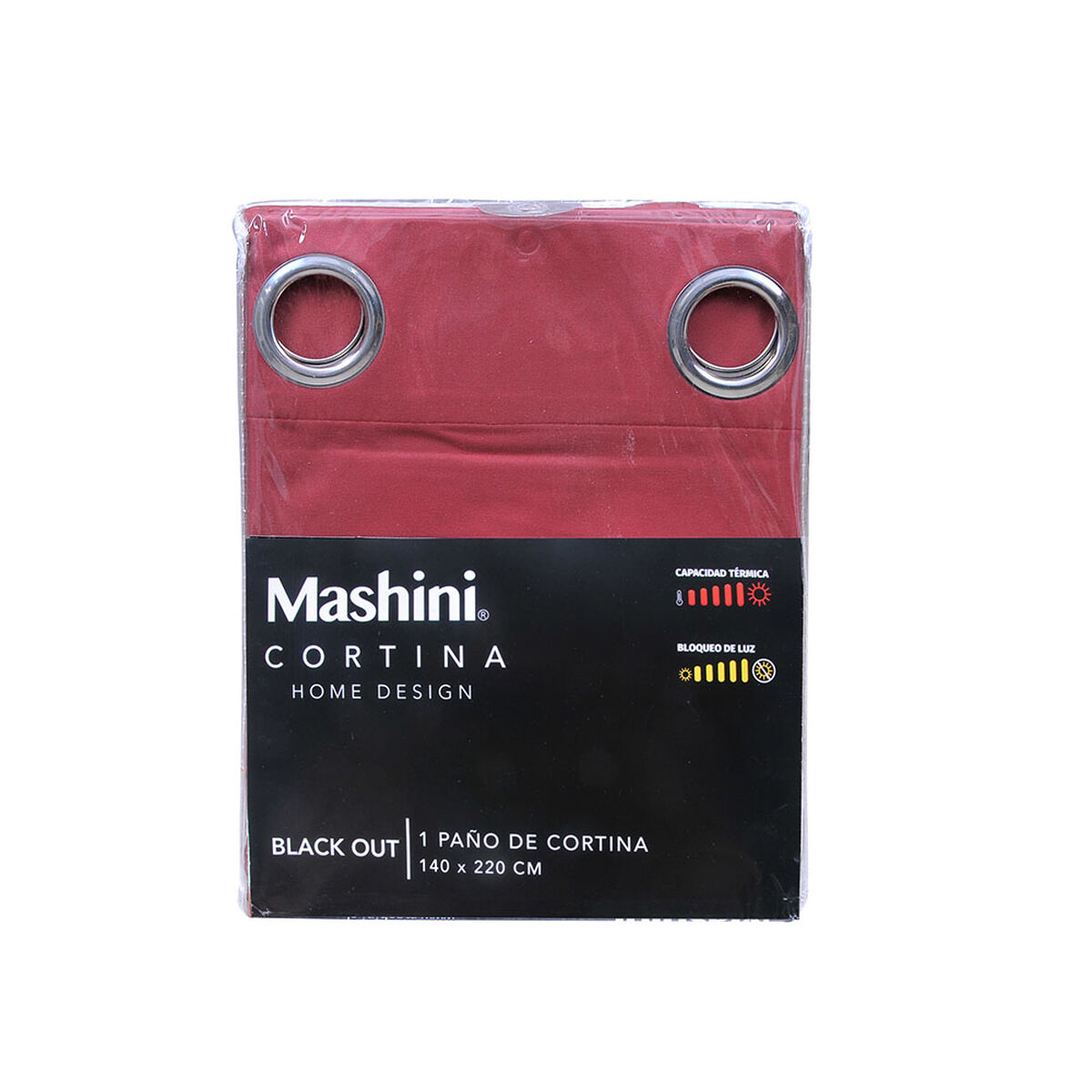 Cortina Blackout Mashini Selecta Burdeo 140 x 220 cm