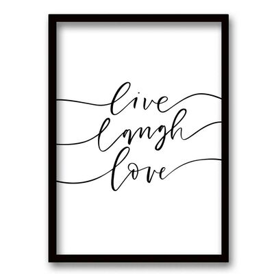 Cuadro Decorativo Retela Live, Laugh, Love 50 x 35 cm