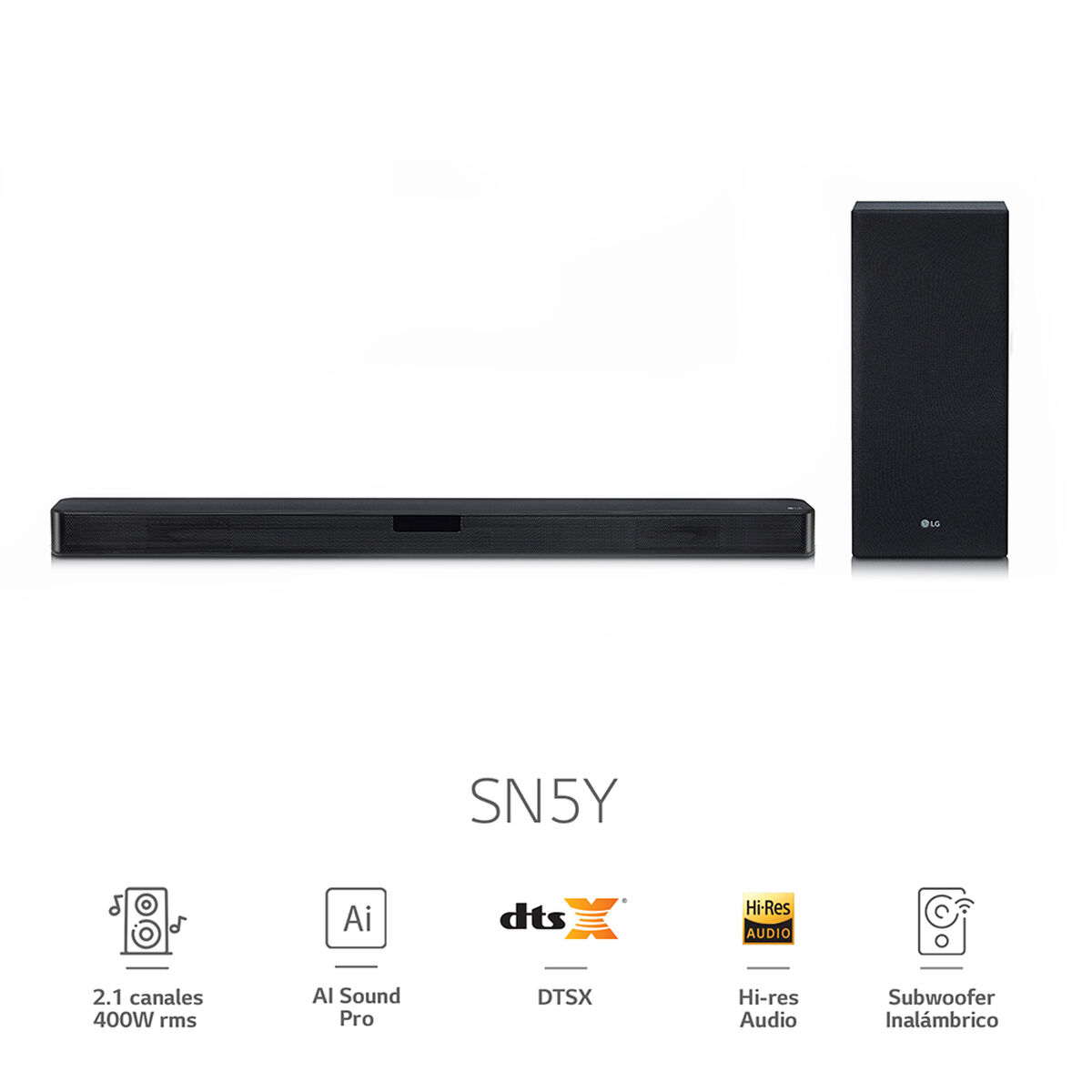 Soundbar LG SN5Y DTS Virtual:X