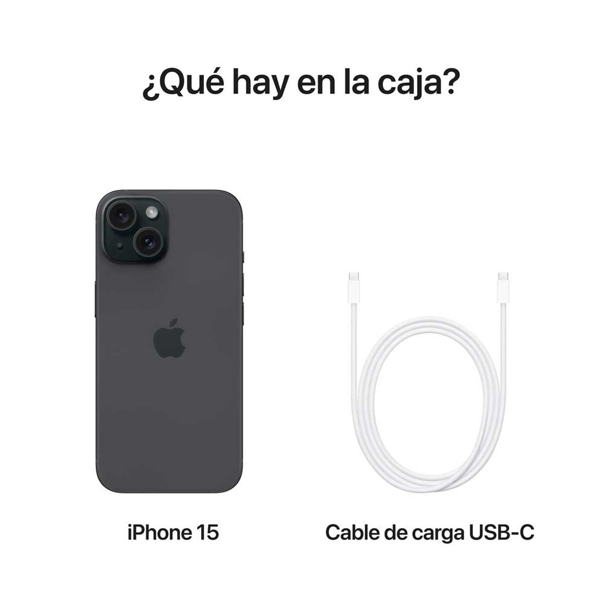 Celular Apple iPhone 15 128GB 6,1" Negro Claro
