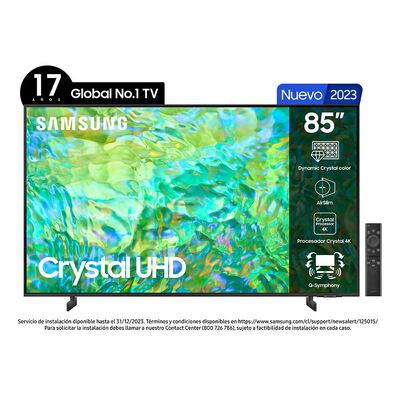 LED 85" Samsung Crystal Smart TV UHD 4K