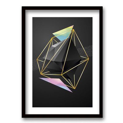 Cuadro Decorativo Retela Triángulo Flúor III 40 x 30 cm