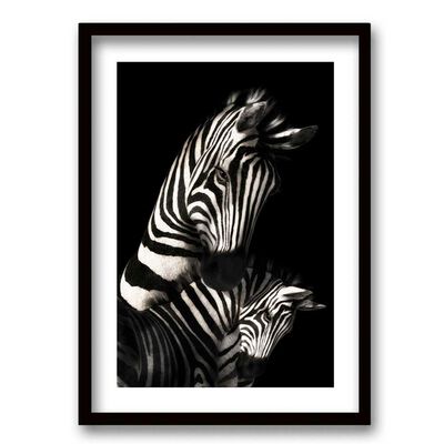 Cuadro Decorativo Retela Zebra BN 50 x 35 cm