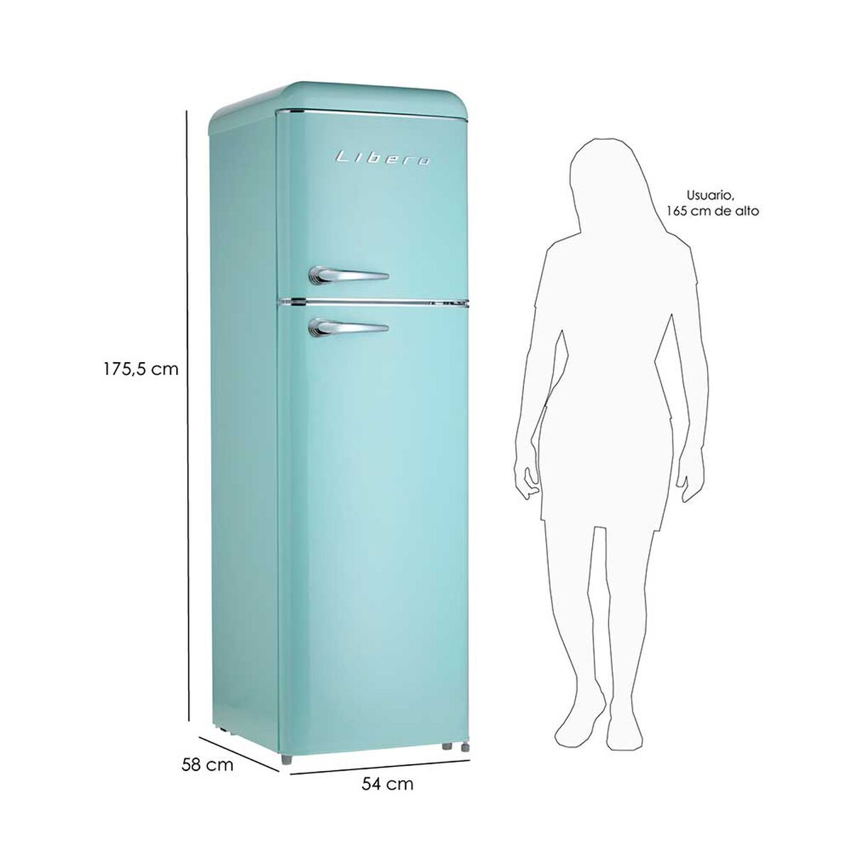 Refrigerador Frío Directo Libero LRT-280DFMR 239 lts.