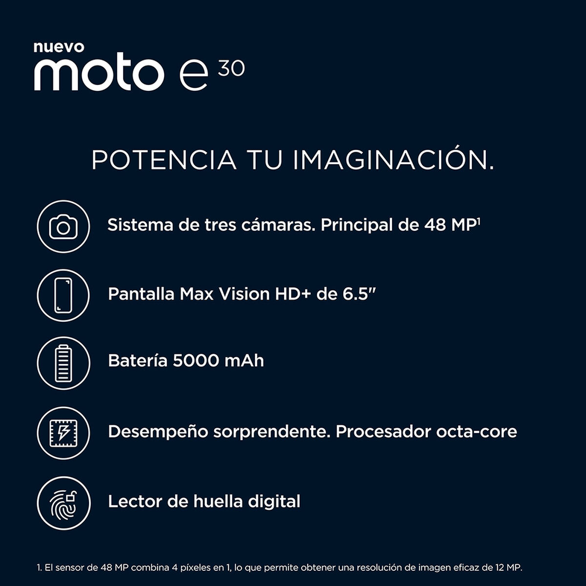 Celular Motorola Moto E30 32GB 6,5" Gris Entel