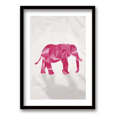 Cuadro Decorativo Retela Elephant Pink 40 x 30 cm