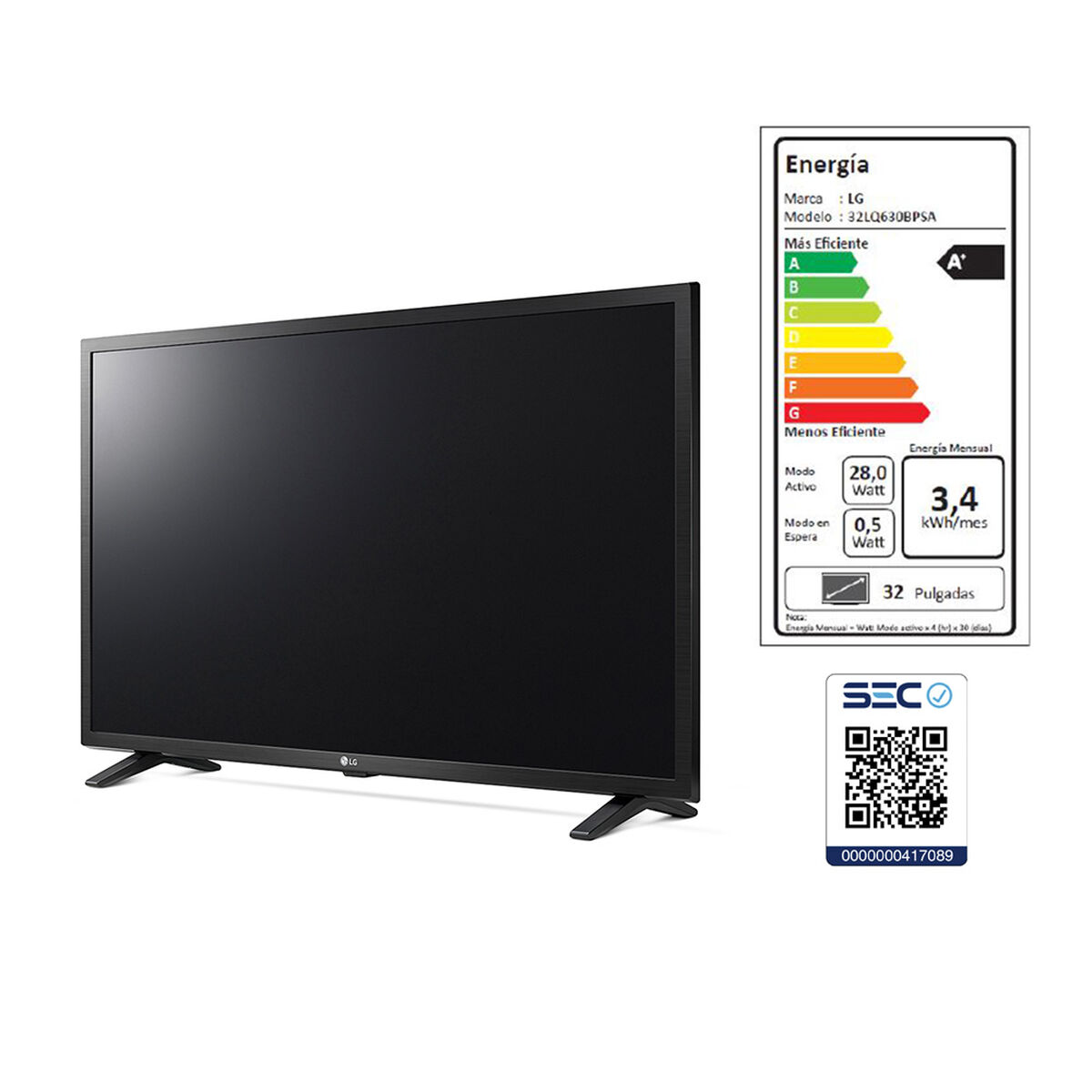 LED 32 LG 32LQ630BPSA Smart TV HD