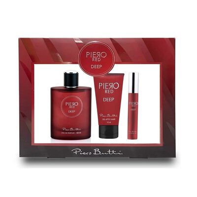 Set de Perfume Piero Butti Piero Red Deep EDP 100 ml + Perfumero + After Shave Piero Butti