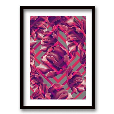 Cuadro Decorativo Retela Rosa Fluor 40 x 30 cm
