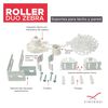 Kit Instalación para Cortina Roller Blackout Vincenzi R6028 Blanco 28 mm