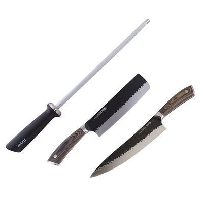 Set Parrillero Wayu Hacha Hammer + Cuchillo Hammer + Espada Afiladora