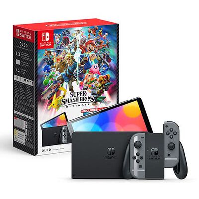 Consola Nintendo Switch OLED + Juego Super Smash Bros Ultimate Digital + 3 Meses Nintendo Online