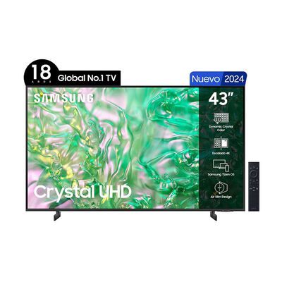 LED 43" Samsung Crystal DU8000 Smart TV 4K UHD 2024
