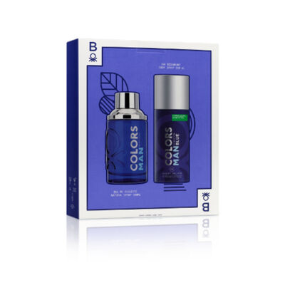 Set Perfume Colors Man Blue EDT 100ML + Desodorante 150ML Benetton