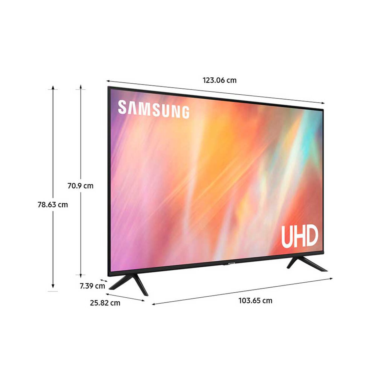 LED 55" Samsung UN55AU7090 Smart TV 4K Ultra HD