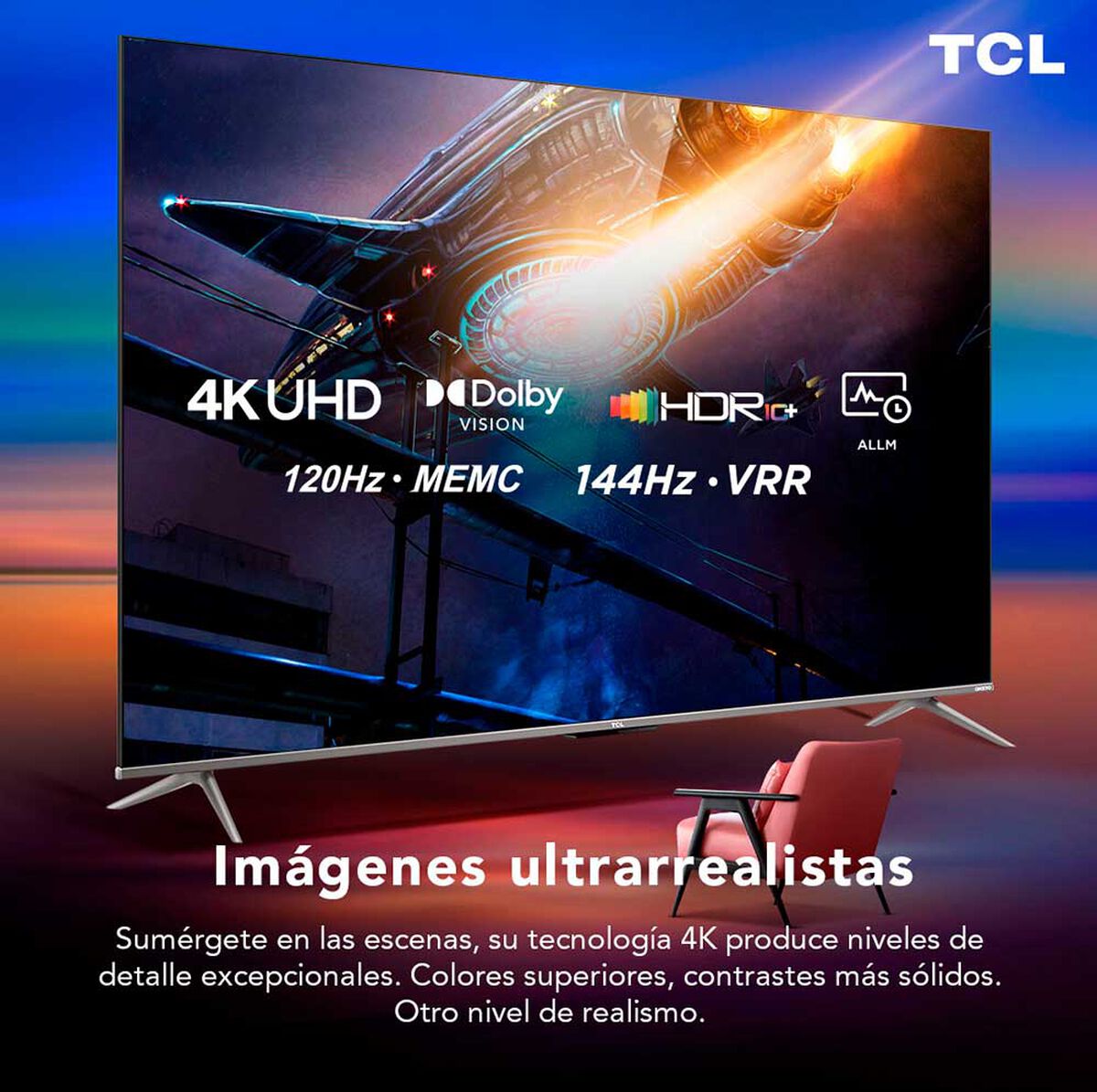 QLED 50" TCL 50C635 Smart TV 4K UHD